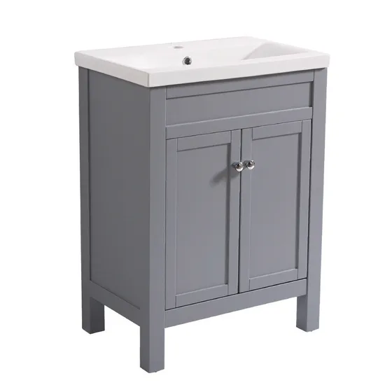 White Shaker Door Bathroom Vanity Cabinet