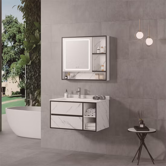 Stainless Steel Mirror Cabinet for PVC Bathroom Cabinet